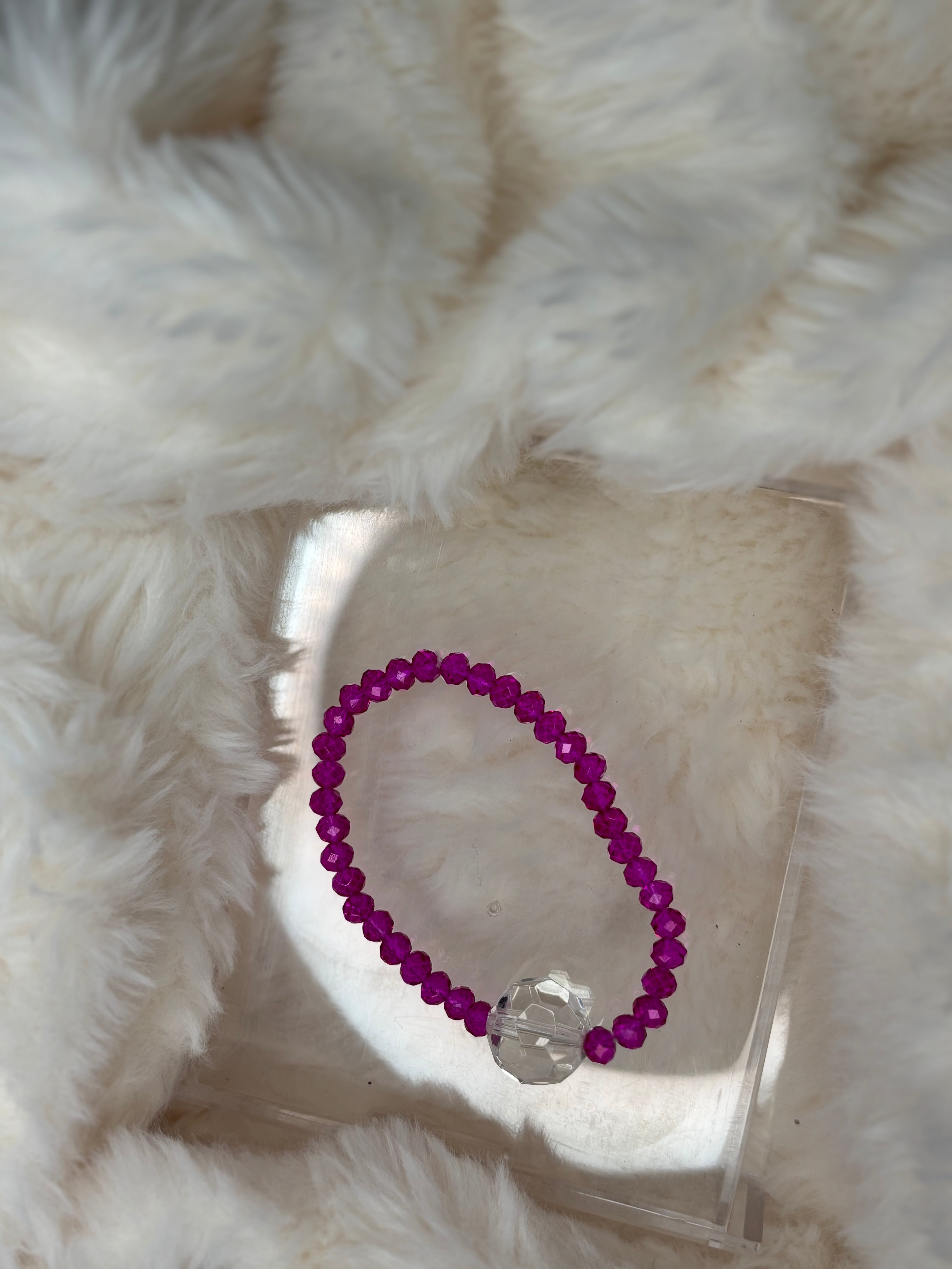 Pink Flower Bracelet